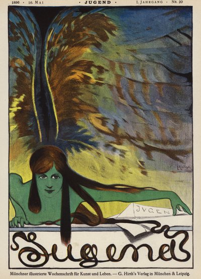 Ilustración de portada para la revista Jugend de Joseph Rudolf Witzel