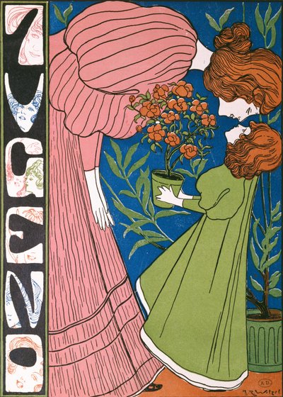 Madre e hijo abrazándose, de Jugend, 3 de octubre de 1896 de Joseph Rudolf Witzel