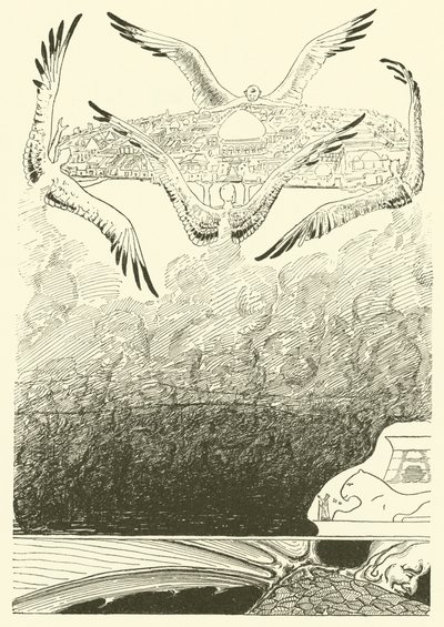 Los cuatro djinns de alas de gaviota de Joseph Rudyard (after) Kipling