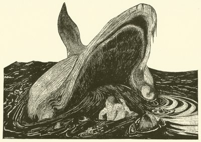 La ballena tragándose al marinero de Joseph Rudyard (after) Kipling