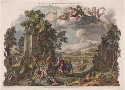 Otoño de Joseph Sebastian Klauber, Johann Baptist Klauber, after Johann Wolfgang Baumgartner