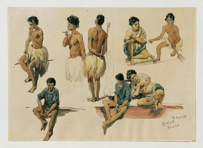 Nativos de la isla Puinipet (Ponape), Islas Carolinas de Joseph Selleny