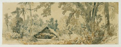 Cabaña nativa en la isla Puinipet (Ponape), Islas Carolinas de Joseph Selleny