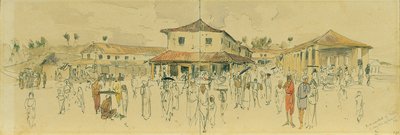 Mercado de pescado en Point de Galle en Ceilán (Sri Lanka) de Joseph Selleny
