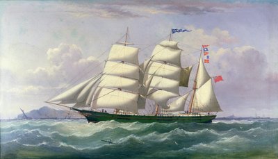 El barquentine Pawnee en el mar de Irlanda de Joseph Semple