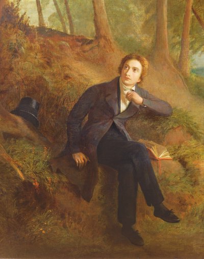 Detalle de Keats Escuchando al Ruiseñor en Hampstead Heath de Joseph Severn
