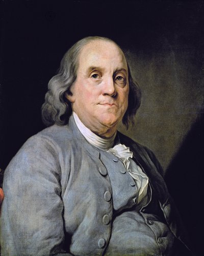 Retrato de Benjamin Franklin de Joseph Siffred (after) Duplessis