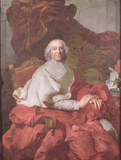 Cardenal André Hercule de Fleury, Obispo de Fréjus y Primer Ministro de Luis XV de Joseph Siffred Duplessis