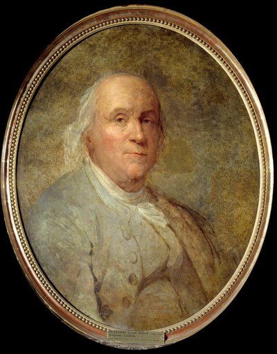 Retrato de Benjamin Franklin (1706-1790) de Joseph Siffred Duplessis