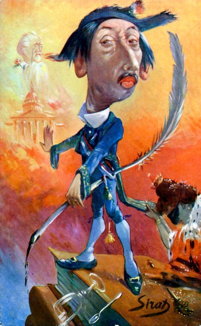 Maurice Barrès - caricatura por Sirat de Joseph Sirat