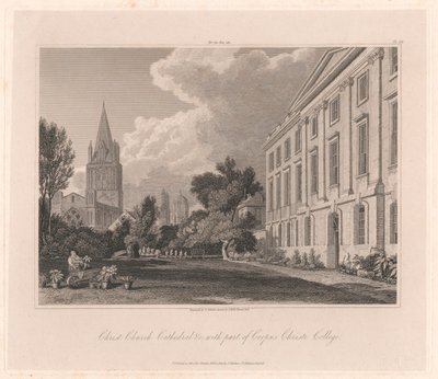 Catedral de Christ Church y parte del Corpus Christi College de Joseph Skelton