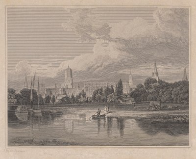 Vista sur de Christ Church, etc. desde los prados... de Joseph Skelton