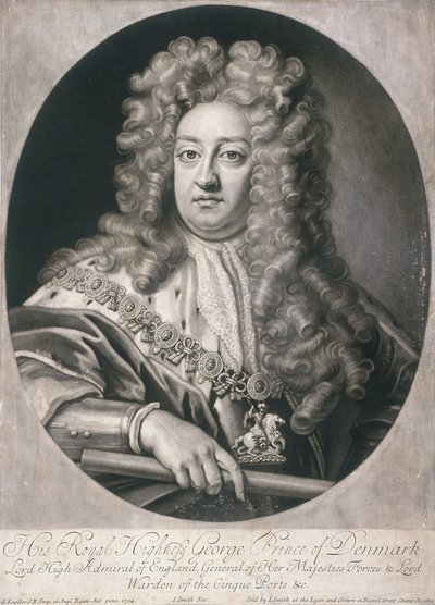 Retrato ovalado de George, Príncipe de Dinamarca, 1704 de Joseph Smith