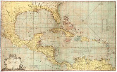 Mapa de las Antillas de Joseph Smith Speer