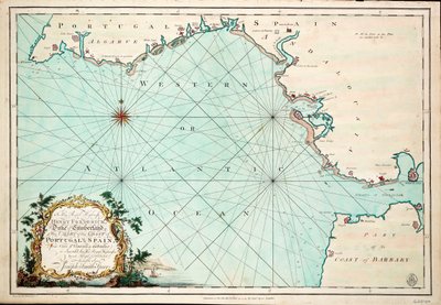 Carta de la costa de Portugal y España, desde el cabo de San Vicente hasta Gibraltar de Joseph Smith Speer