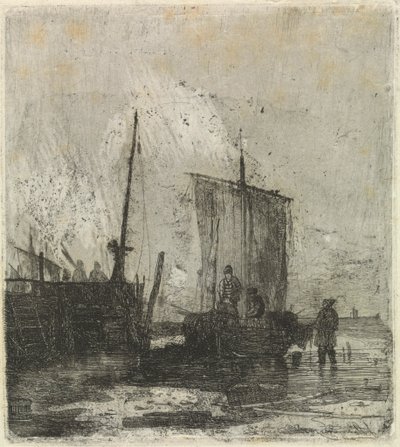 Barcos en un muelle de Joseph Stannard