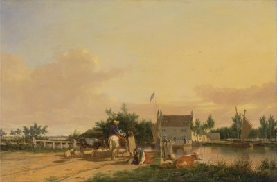 Ferry de Buckenham, en el río Yare, Norfolk de Joseph Stannard