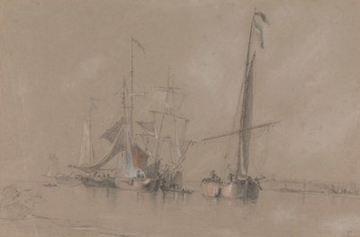 Navegando por la costa cerca de Corton de Joseph Stannard