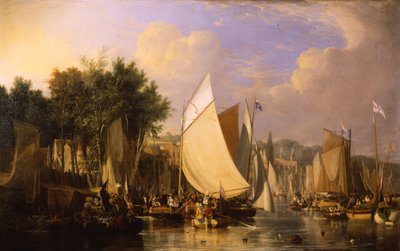 Thorpe Water Frolic - Tarde, 1824-5 de Joseph Stannard