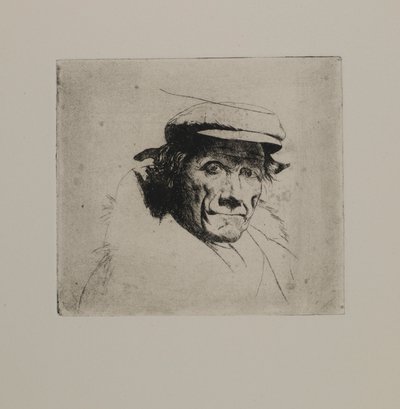 Sin título--Hombre con gorra y cuello de piel de Joseph Stella