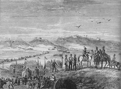 El ejército británico cruzando el Sutlej, c1880 de Joseph Swain
