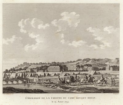 El Marqués de Lafayette huyendo del campamento en Sedan de Joseph Swebach Desfontaines