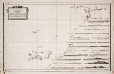 Mapa de la costa occidental de África y las islas Canarias de Joseph Varelay Ulloa