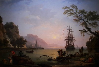 Vista de un puerto por la mañana (La mañana) de Claude Joseph Vernet