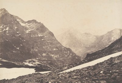 Vista de la parte de la Maladetta y de las montañas desde el puerto de Vénasque, 1853 de Joseph Vigier