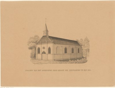 Iglesia Reformada en Erp Proyecto del edificio de la iglesia opterigten de los reformados en Erp 1855 (título sobre el objeto) de Joseph Vürtheim