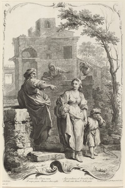 Abraham despidiendo a Agar de Joseph Wagner