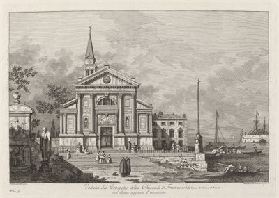 Veduta del Prospetto della Chiesa del S. Francesco, 1742 de Joseph Wagner