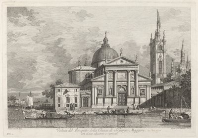 Veduta del Prospetto della Chiesa di S. Giorgio Maggiore, 1742 de Joseph Wagner
