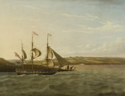 Un barco pasando por Portishead, c.1832 de Joseph Walter