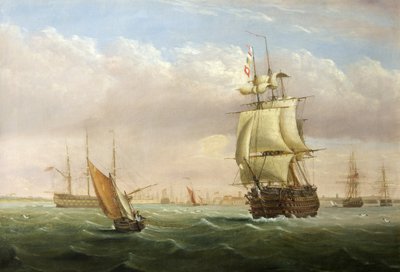 Entrada al puerto con barcos de Joseph Walter