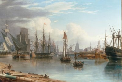 Vista del puerto flotante, Bristol de Joseph Walter