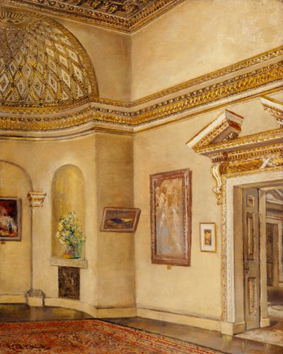 North East Corner of the Gallery, Chiswick House (óleo sobre lienzo) de Joseph Williams Topham Vinall