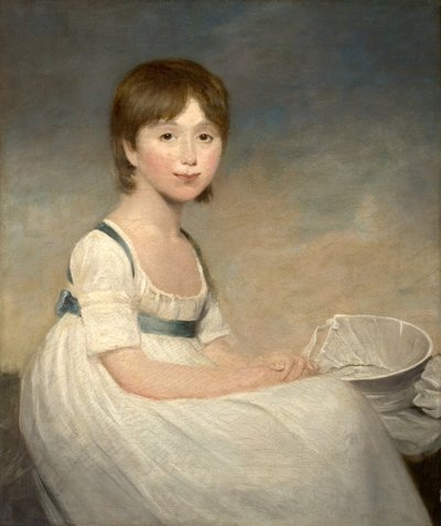 Retrato de una niña, siglo XVIII de Joseph Wright