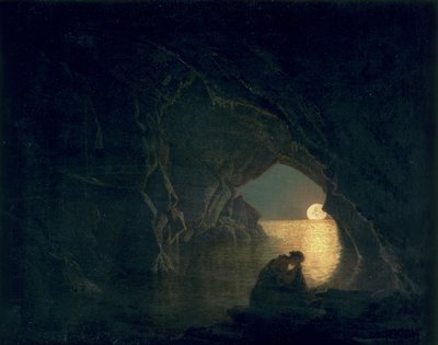 Una Gruta con la Figura de Julia, 1780 de Joseph Wright of Derby