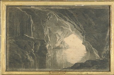 Una gruta en el Golfo de Salerno, tarde, c.1800 de Joseph Wright of Derby