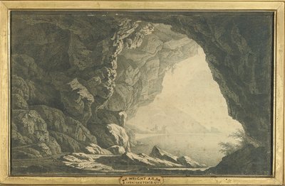 Una gruta en el Golfo de Salerno, mañana, c.1800 de Joseph Wright of Derby