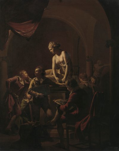 Academia a la luz de las lámparas de Joseph Wright of Derby