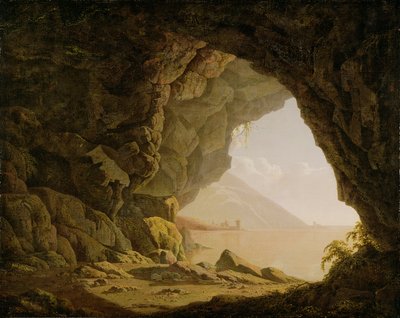 Caverna, cerca de Nápoles, 1774 de Joseph Wright of Derby