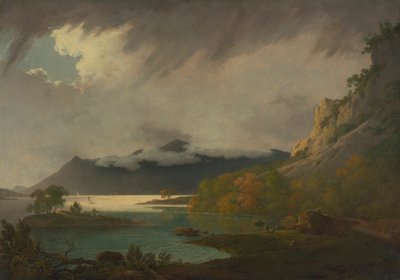 Derwent Water, con Skiddaw a lo lejos de Joseph Wright of Derby