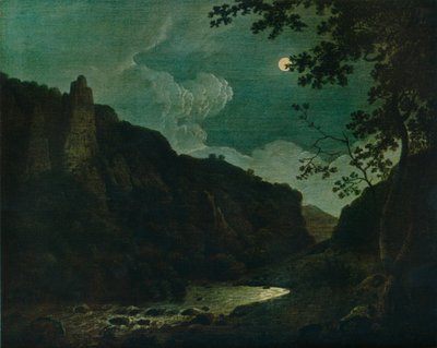 Dovedale a la luz de la luna, 1784 de Joseph Wright of Derby