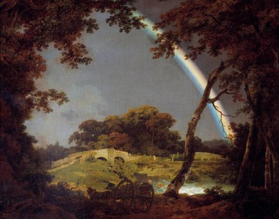Paisaje con el arco iris de Joseph Wright of Derby