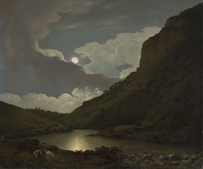 Matlock Tor a la luz de la luna de Joseph Wright of Derby