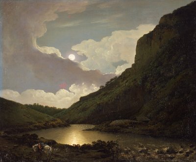 Matlock Tor a la luz de la luna de Joseph Wright of Derby