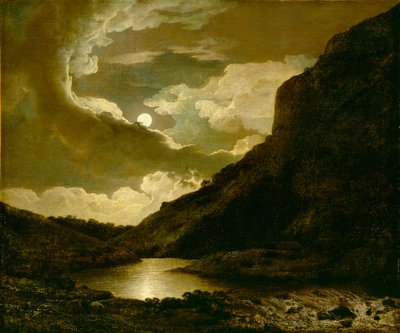 Matlock Tor a la luz de la luna, c.1778 de Joseph Wright of Derby