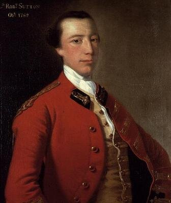 Retrato de Lord Robert Sutton en uniforme de Joseph Wright of Derby